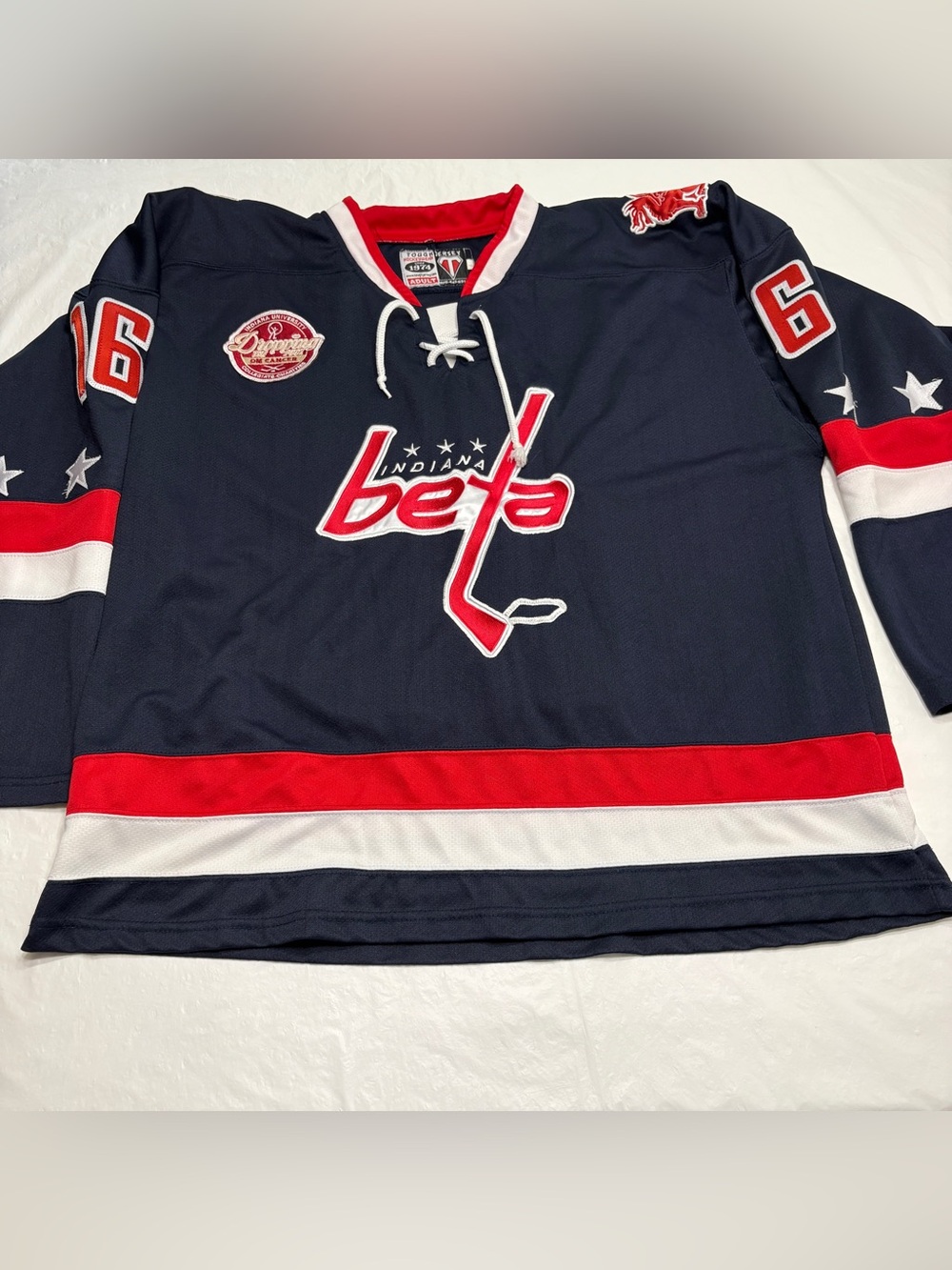 Indiana Beta Theta Pi Fame Hockey Jersey #16 Measures Men’s XXL